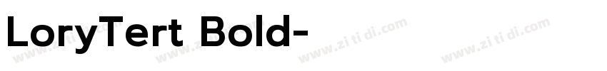 LoryTert Bold字体转换